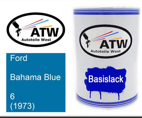 Ford, Bahama Blue, 6 (1973): 500ml Lackdose, von ATW Autoteile West.